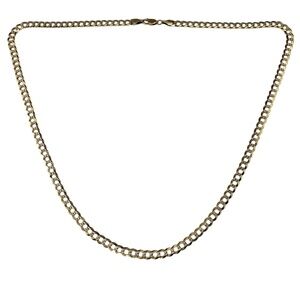 14 Karat Two-Tone Gold Curb Chain Necklace #21250